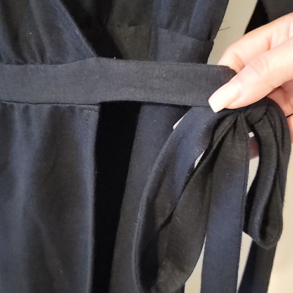 A New Day Black Wrap Dress Women's Size Small - Picture 5 of 7